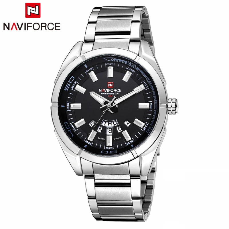 2024  NAVIFORCE  Men  Full Steel Waterproof Casual Date   Wrist Watch  Masculino - £54.41 GBP