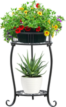 Potted Plant Stand 2 Tier Metal Flower Pot Stand Anti-Rust Heavy Duty Pl... - $35.83