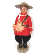 VTG Canadian Mounted Police Man Doll Figure Hand Made Felt Costume  6.5”... - £11.64 GBP