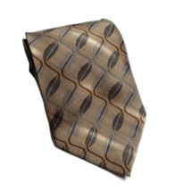 Bill Blass Brown Blue Tie Silk Necktie 4 x 56 Inches - £7.83 GBP