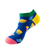 Burger and Fries Pattern Low Cut Socks (One Size) - £11.87 GBP