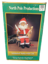 Gemmy Animated Santa Clause with List Sings Santa Clause is Coming to Town - £23.64 GBP