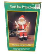 Gemmy Animated Santa Clause with List Sings Santa Clause is Coming to Town - £23.16 GBP