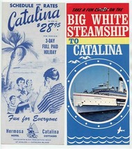 Big White Steamship Catalina &amp; Hermosa Hotel Cottages Holidays Brochures 1960&#39;s - £30.07 GBP