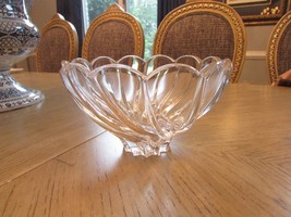 Waterford Marquis Crystal Windflower Swirl Cut Scallop Rim  Bowl Germany... - $34.60