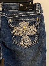 Grace in LA Women&#39;s Embellished Bootcut Cross Flap Pockets - £29.78 GBP