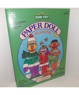 Sesame Street Seasons Paper Doll Book Golden Bert &amp; Ernie Prarie Dawn 80... - £11.87 GBP