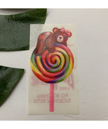 Vintage Lisa Frank Teddy Bear Lollipop Sticker Sheet 80s Rainbow Candy  - $489.04 MXN