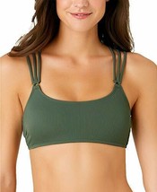 MSRP $28 California Waves Juniors&#39; Ribbed Strappy Back Bralette Moss Size XL - £6.05 GBP