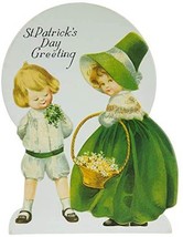 St. Patrick&#39;s Day Greeting Vintage Decoration With Easel Home Decor - £5.56 GBP
