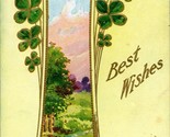 Vtg Postcard John Winsch - Best Wishes - Shamrocks Embossed - $5.31