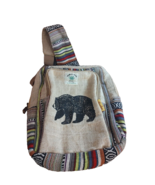 Himalaya Hemp Black Bear Crossbody Bag Smokey Mountain - $336.42 MXN