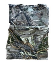 Realtree T Shirt 3XL Mens Long Sleeve Pocket Hunting Hardwood Camo Lot Of 2 - $23.19