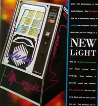 Seeburg Neon Jukebox Flyer Original Phonograph Music Art Print Promo Sheet 1994 - £19.79 GBP