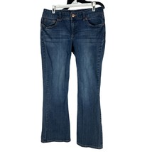 Maurices Womens Bootcut Denim Jeans 9/10 Short Blue Cotton Blend - £14.31 GBP