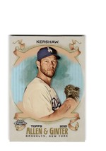 2021 Topps Allen Ginter Chrome Refractor 28 Clayton Kershaw Los Angeles Dodgers - £1.55 GBP