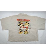 Vtg 80s Disney Mickey Mouse Safari Overland Outfitters Button Up Crop To... - £56.30 GBP