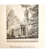Pennsylvania State University 1957 Calendar Photogravure Old Main Colleg... - $95.07 CAD