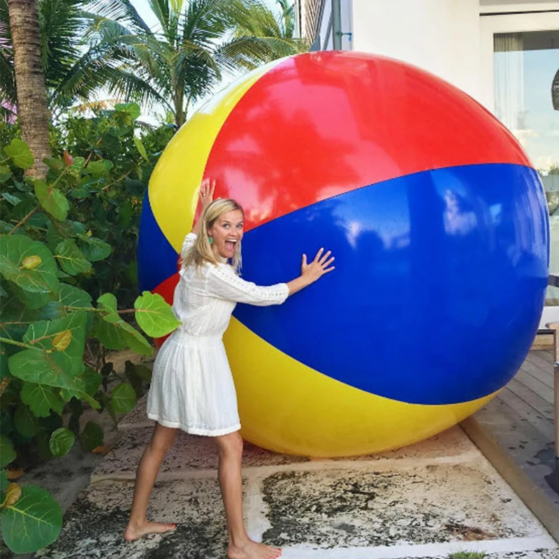 Free shipping High Quality Giant 80-200cm Inflatable Beach Ball Sea Swimming - £139.67 GBP+