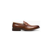 25550-221 Stacy Adams Marlowe Algonquin Moc Toe Penny Slip On Cognac Leather image 3
