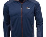 Antigua Revolve NFL Denver Broncos Azul Marino Cremallera Completa Chaqu... - $28.70