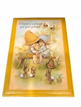Vtg 80’s Hallmark Wall Plaque A Friend Is A Present You Give Yourself 500DE135 - £18.62 GBP