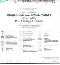 1978 Deerlodge National Forest, Montana, USDA Forest Service Visitors Map - $14.89