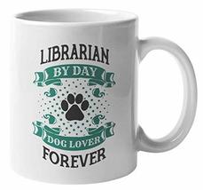 Make Your Mark Design Librarian Dog Lover Coffee &amp; Tea Mug for Admin, Staff, Men - £15.56 GBP