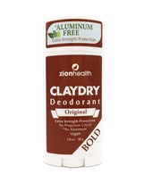 Zion Health Zionhealth Clay Deodorant Original Extra Strength Protection, Bold,  - £17.04 GBP