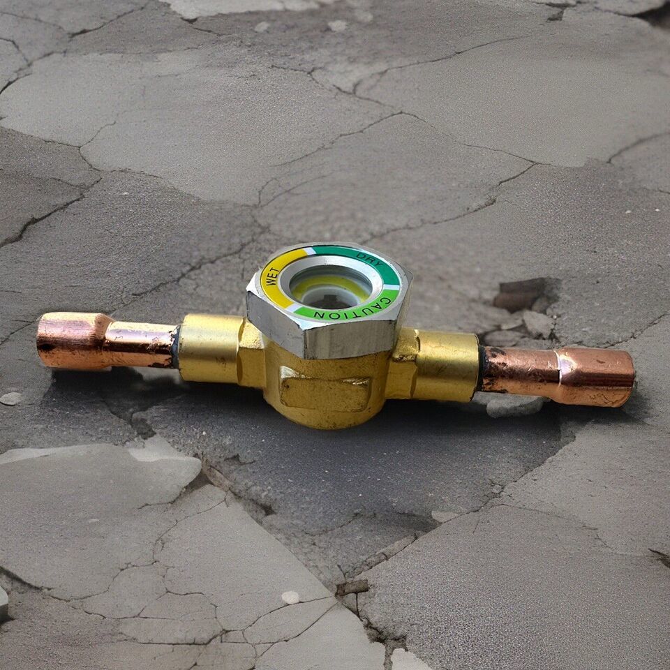 HVAC Sight Glass Moisture Indicator 1/2” Solder Copper Line Joint Connec... - $16.82