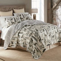 Donna Sharp Forest Weave Rustic Lodge Bear Wildlife Cozy Cabin 3-Pc Quilt Set - £52.45 GBP+