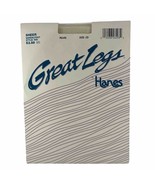 Vintage HANES Great Legs Pantyhose Size CD Pearl Off White Sheer Sandalf... - £15.56 GBP