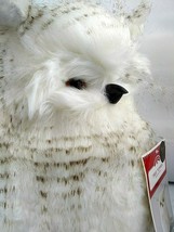 Fluffy White Owl Christmas Tree Topper Mountain Figurine Ornament Nature Animal - £28.05 GBP