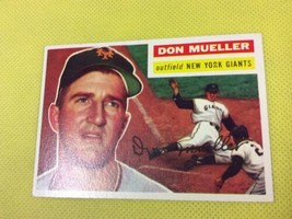 1956 Topps Baseball Card Don Mueller New York Giants Near Mint + G/B # 241 - $17.95