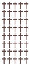 1" Brown Cross Stickers Envelope Seals Religious Church School arts Crafts  - $3.45+