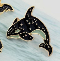 Orca Whale Constellation Enamel Pin - Lapel Pins Brooch Badge Metal - New! - £4.71 GBP