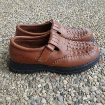 Dr Scholls Men&#39;s Brown Loafers Woven Design Front - Size 6.5 - $18.99