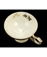 Beckwith China Footed Porcelain Tea/Coffee Cup, Floral Artwork, Gold Tri... - $20.02 CAD