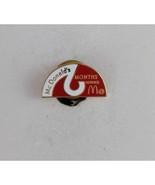 Vintage 6 Months Service McDonald&#39;s Employee Crew Lapel Hat Pin - $12.13