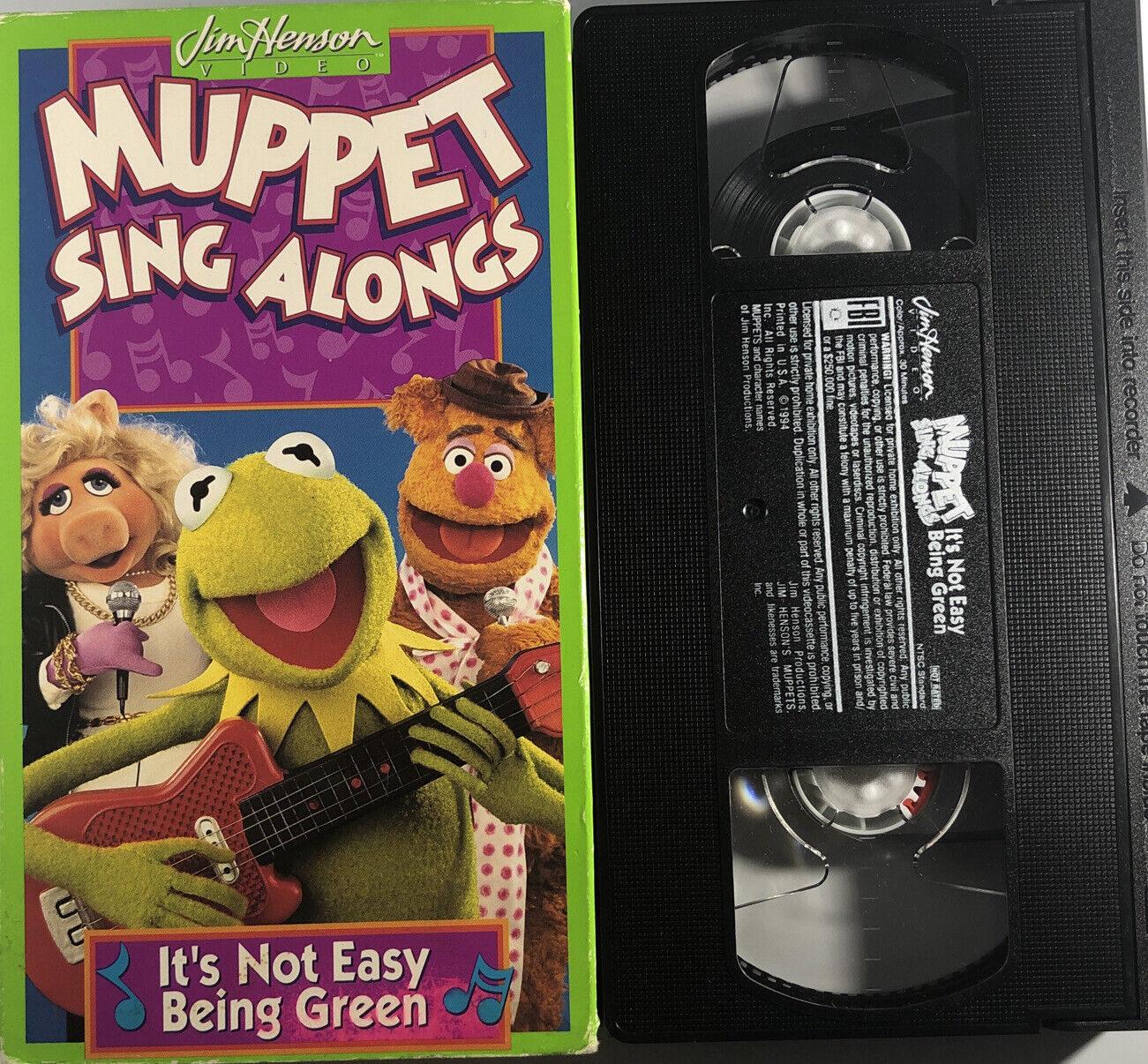 The Muppets It's Not Easy Being Green Lyrics Muppet Sing Alongs-It's Not Easy Being Green Jim Henson Kermit(VHS 1994