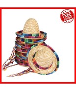 Charming 8-Pack Mini Sombreros - Decorative Hats for Your Fiesta Celebra... - $538.34 MXN