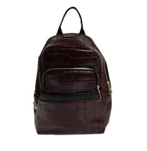 Artisan Crafted Textured Leather Look Handbag Backpack/College Bag( Maroon) - £64.80 GBP