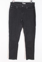 Eileen Fisher 8P Black Organic Cotton Stretch Slim Skinny Leg Jeans - £29.87 GBP