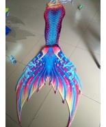 Rainbow Mermaid Tails for Swimming for Kids and Adult Fabric Tails Inspired - $123.46 CAD