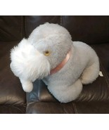 Grey Walrus Plush Clinch Creations Stuffed Yellow Eyes Pink Ribbon Made ... - £26.80 GBP