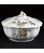 Haviland Limoges Schleiger 266i Yellow Rose Butter Box with Lid, Antique... - £59.43 GBP