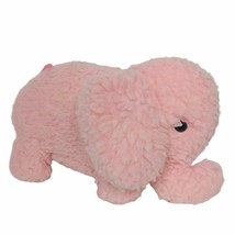 Vintage 1980 Dakin Pillow Pets Pink Elephant Plush Rattle Stuffed Animal 9.25&quot; - £31.06 GBP