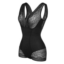 Sexy Seamless Floral Body Shaper Waist Cincher Push Up Lace V Neck Underwear  - £19.82 GBP