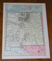 1953 Vintage Map Of New Mexico / Verso New Jersey - £13.66 GBP