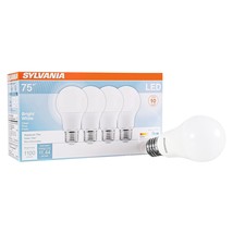 SYLVANIA LED A19 Light Bulb, 75W Equivalent, Efficient 12W, Frosted Fini... - £24.37 GBP